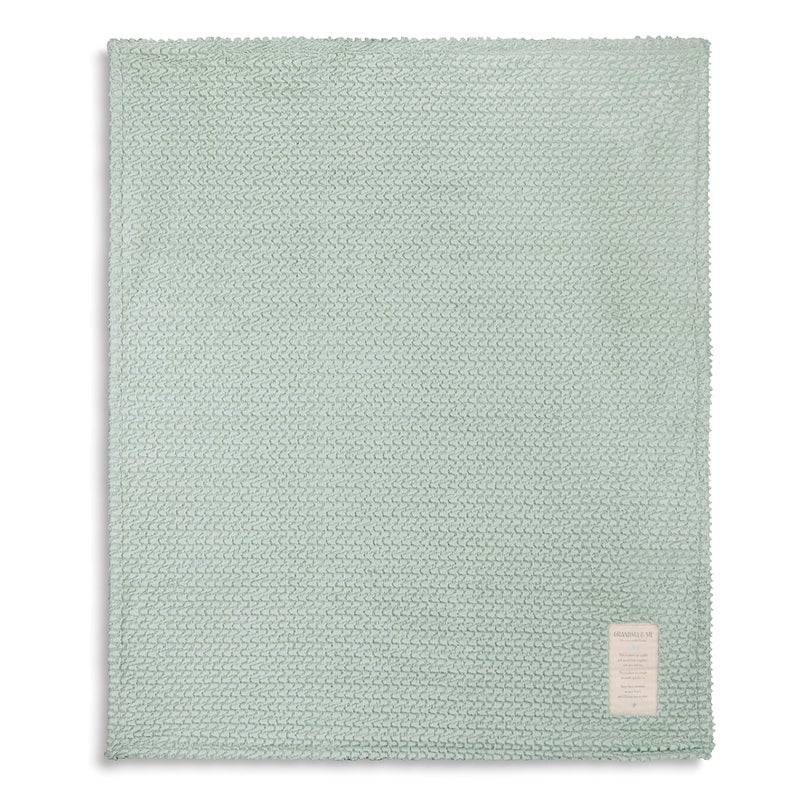 DEMDACO Grandma and Me Soft Snuggly Sage 60 x 50 Inch Polyester Fabric Comforting Toddler Cuddle Blanket - Image 1